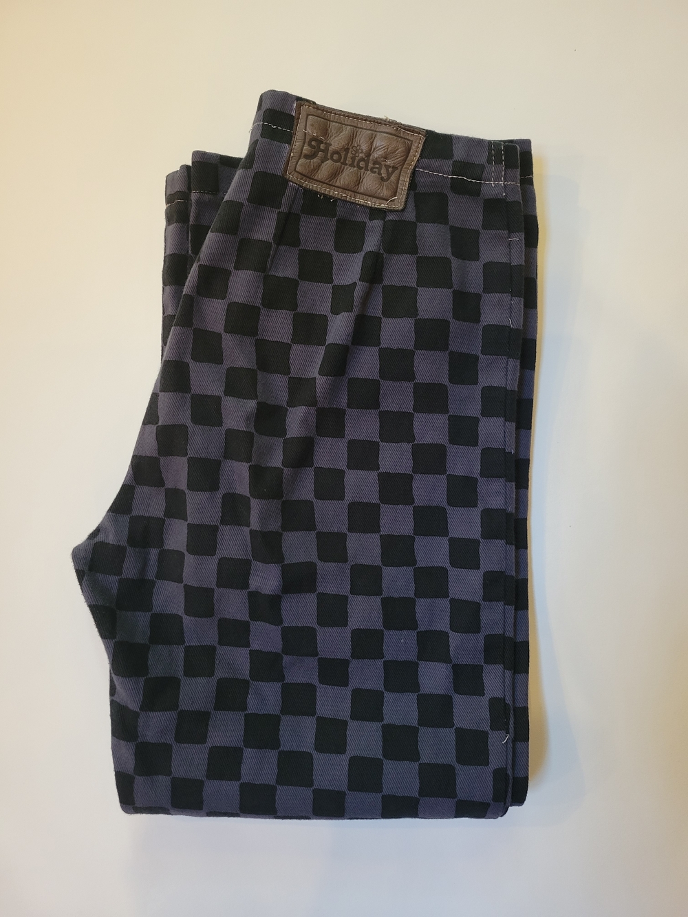 Holiday By Emma Mulholland - Kokomo Pant- Sz S- Custom Navy/ Black Checker Pant - Picture 4 of 9